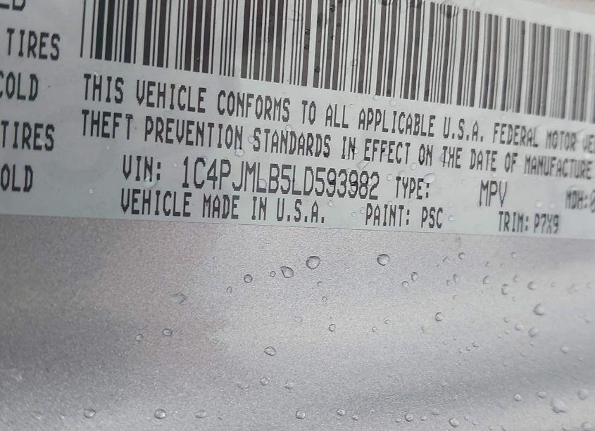 Photo 9 of 2020 Jeep Cherokee LATITUDE PLUS 4X4 (VIN 1C4PJMLB5LD593982)