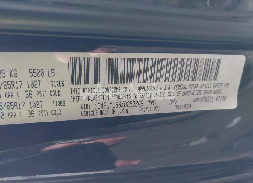 Photo 9 of 2019 Jeep Cherokee LATITUDE PLUS 4X4 (VIN 1C4PJMLB6KD252346)