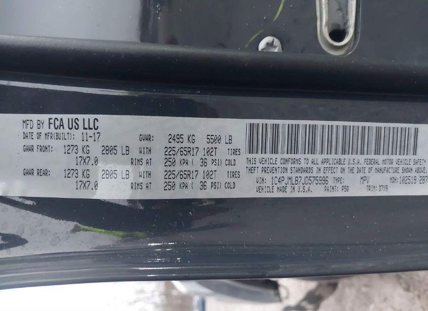 Photo 9 of 2018 Jeep Cherokee LATITUDE PLUS 4X4 (VIN 1C4PJMLB7JD575996)