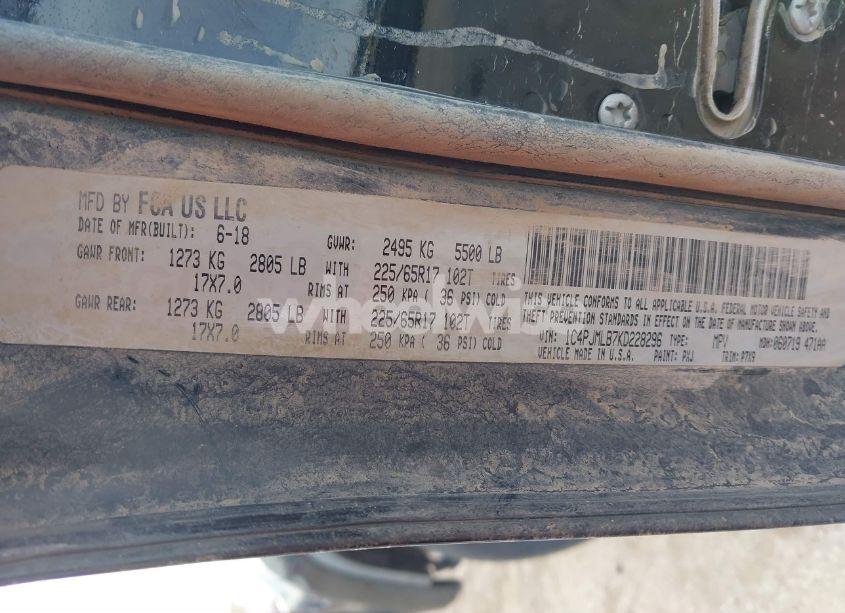 Photo 9 of 2019 Jeep Cherokee LATITUDE PLUS 4X4 (VIN 1C4PJMLB7KD228296)