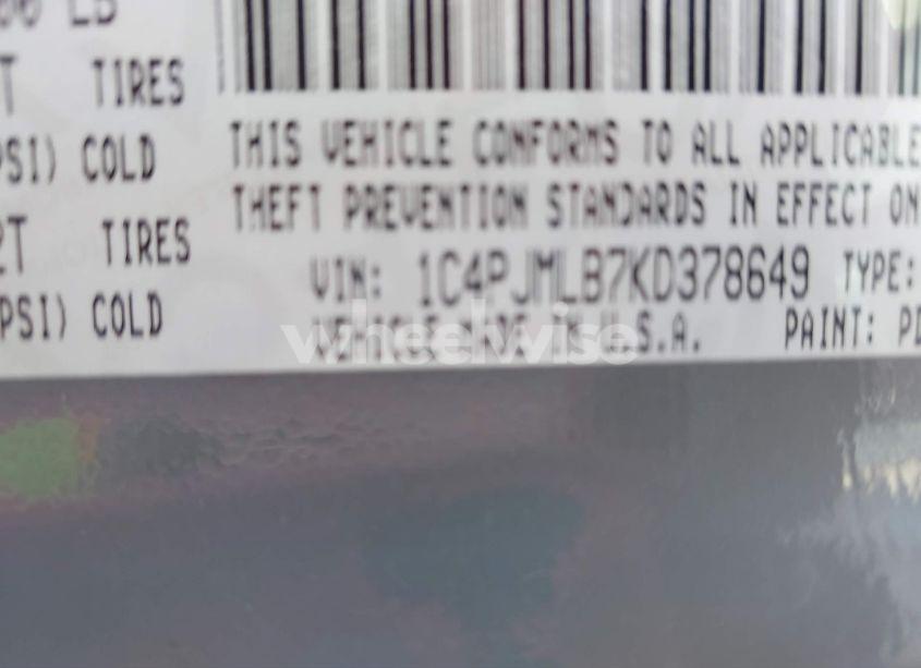 Photo 9 of 2019 Jeep Cherokee LATITUDE PLUS 4X4 (VIN 1C4PJMLB7KD378649)