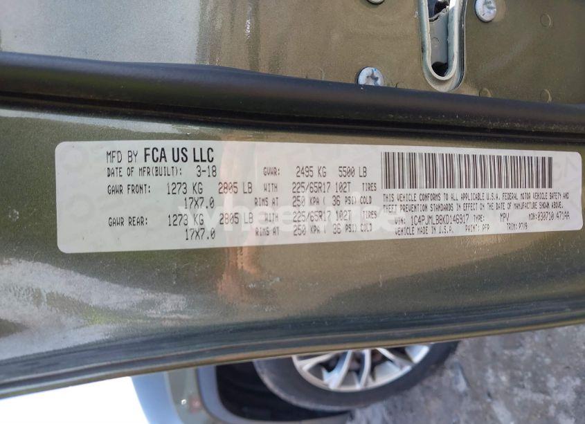 Photo 9 of 2019 Jeep Cherokee LATITUDE PLUS 4X4 (VIN 1C4PJMLB8KD146917)