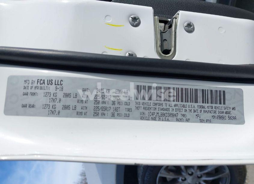 Photo 9 of 2019 Jeep Cherokee LATITUDE PLUS 4X4 (VIN 1C4PJMLB8KD309047)