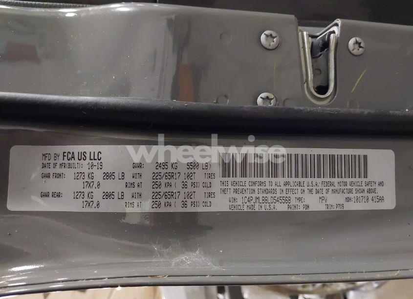 Photo 9 of 2020 Jeep Cherokee LATITUDE PLUS 4X4 (VIN 1C4PJMLB8LD545568)