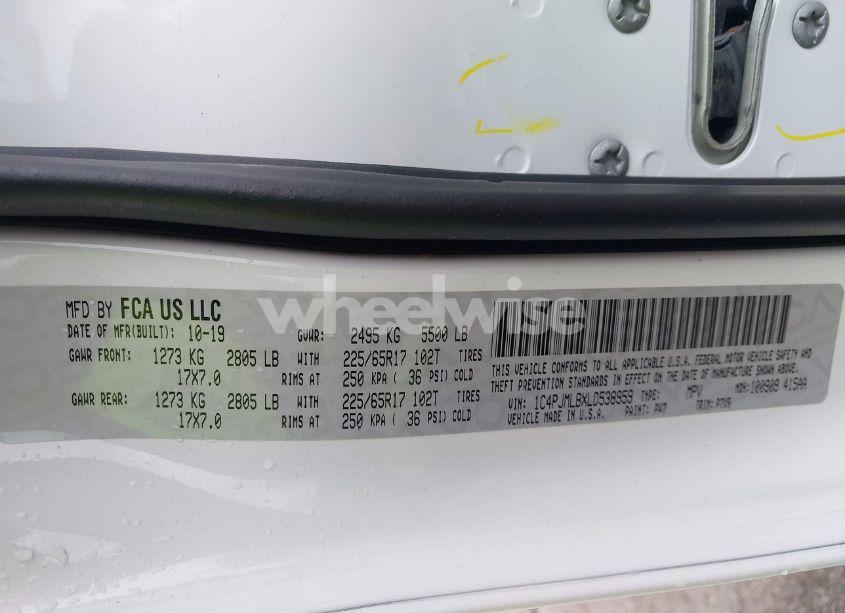 Photo 9 of 2020 Jeep Cherokee LATITUDE PLUS 4X4 (VIN 1C4PJMLBXLD538959)