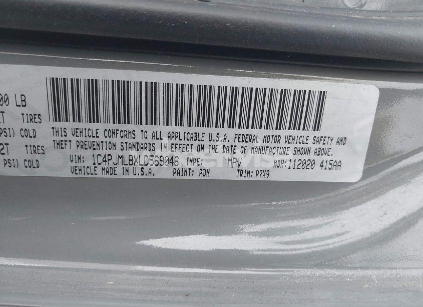 Photo 9 of 2020 Jeep Cherokee LATITUDE PLUS 4X4 (VIN 1C4PJMLBXLD569046)