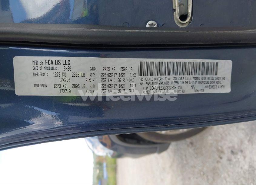 Photo 9 of 2020 Jeep Cherokee (VIN 1C4PJMLBXLD617239)