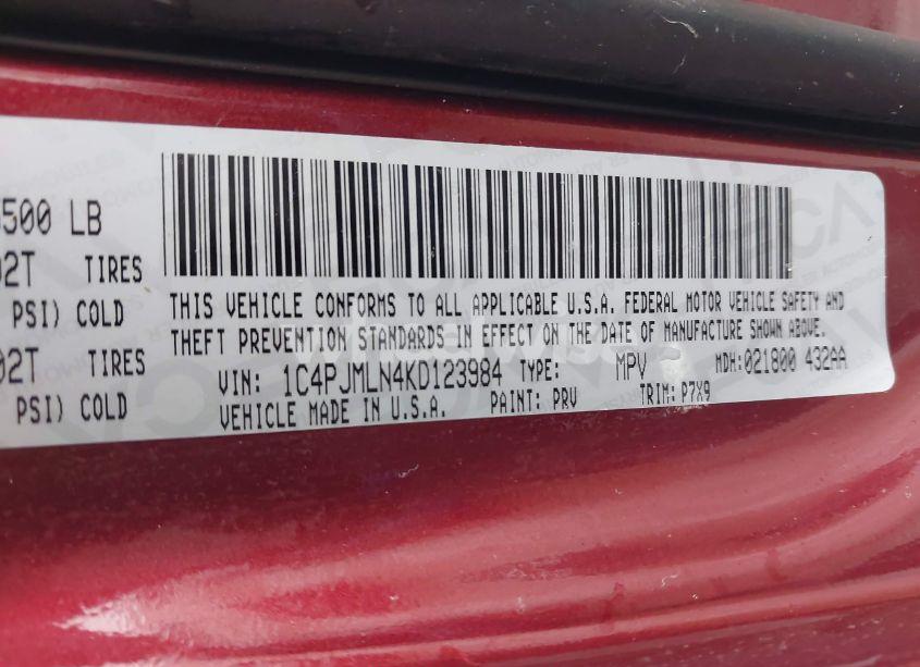 Photo 9 of 2019 Jeep Cherokee LATITUDE PLUS 4X4 (VIN 1C4PJMLN4KD123984)