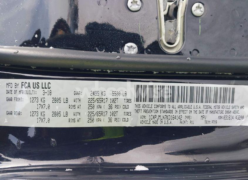 Photo 9 of 2019 Jeep Cherokee LATITUDE PLUS 4X4 (VIN 1C4PJMLN7KD164142)