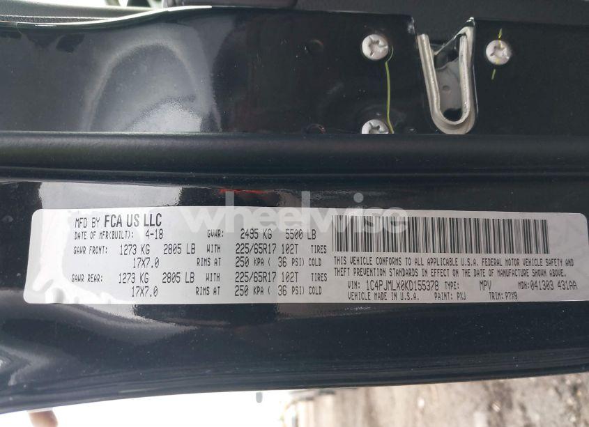 Photo 9 of 2019 Jeep Cherokee LATITUDE PLUS 4X4 (VIN 1C4PJMLX0KD155378)