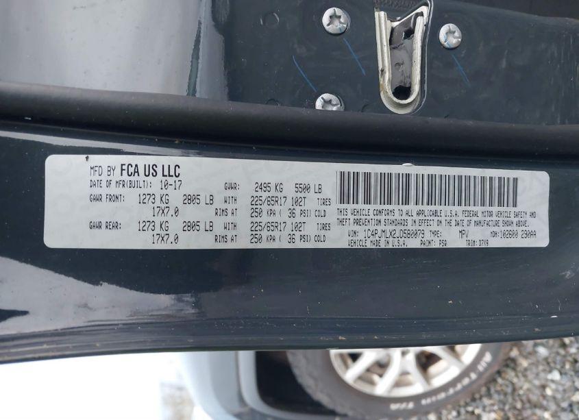 Photo 9 of 2018 Jeep Cherokee LATITUDE PLUS 4X4 (VIN 1C4PJMLX2JD580079)