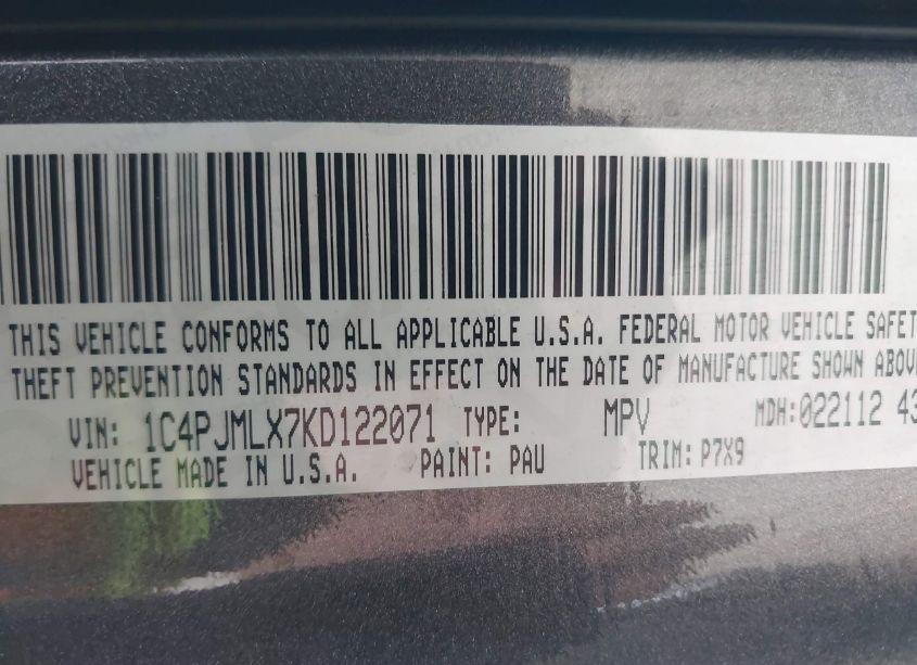 Photo 9 of 2019 Jeep Cherokee LATITUDE PLUS 4X4 (VIN 1C4PJMLX7KD122071)