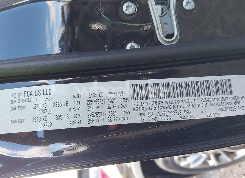 Photo 9 of 2020 Jeep Cherokee LATITUDE PLUS 4X4 (VIN 1C4PJMLX7LD593719)