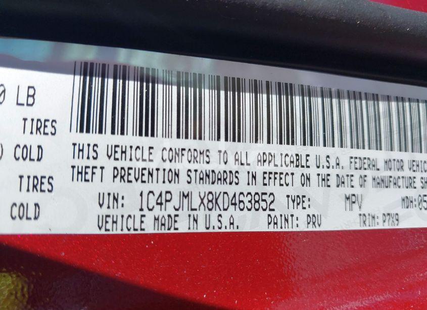 Photo 9 of 2019 Jeep Cherokee LATITUDE PLUS 4X4 (VIN 1C4PJMLX8KD463852)