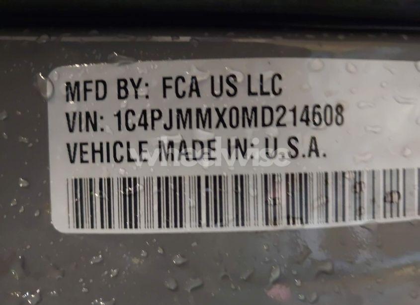 Photo 9 of 2021 Jeep Cherokee LATITUDE LUX 4X4 (VIN 1C4PJMMX0MD214608)