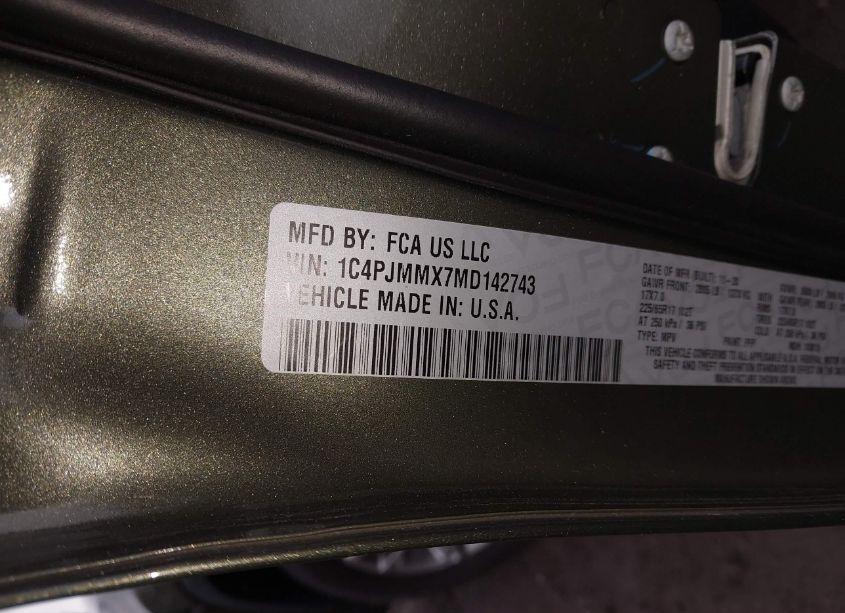 Photo 9 of 2021 Jeep Cherokee LATITUDE LUX 4X4 (VIN 1C4PJMMX7MD142743)