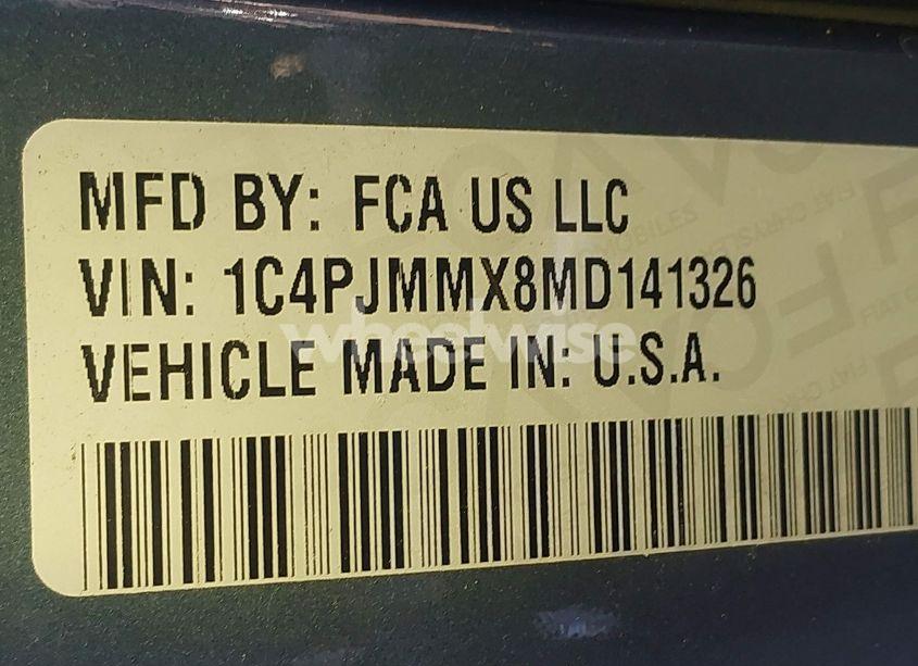 Photo 9 of 2021 Jeep Cherokee LATITUDE LUX 4X4 (VIN 1C4PJMMX8MD141326)