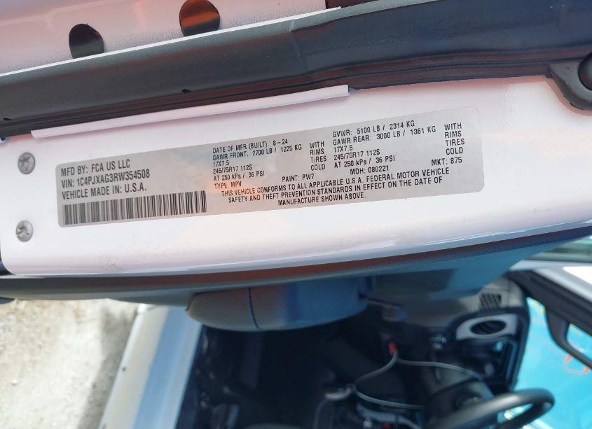 Photo 9 of 2024 Jeep Wrangler 2-DOOR SPORT 4X4 (VIN 1C4PJXAG3RW354508)