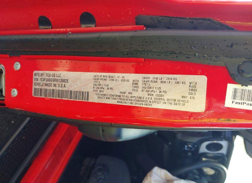 Photo 9 of 2024 Jeep Wrangler 2-DOOR SPORT S 4X4 (VIN 1C4PJXAG9RW139828)