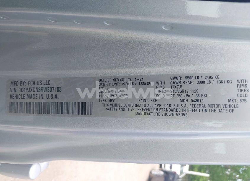 Photo 9 of 2024 Jeep Wrangler 4-DOOR SPORT S 4X4 (VIN 1C4PJXDN3RW307103)