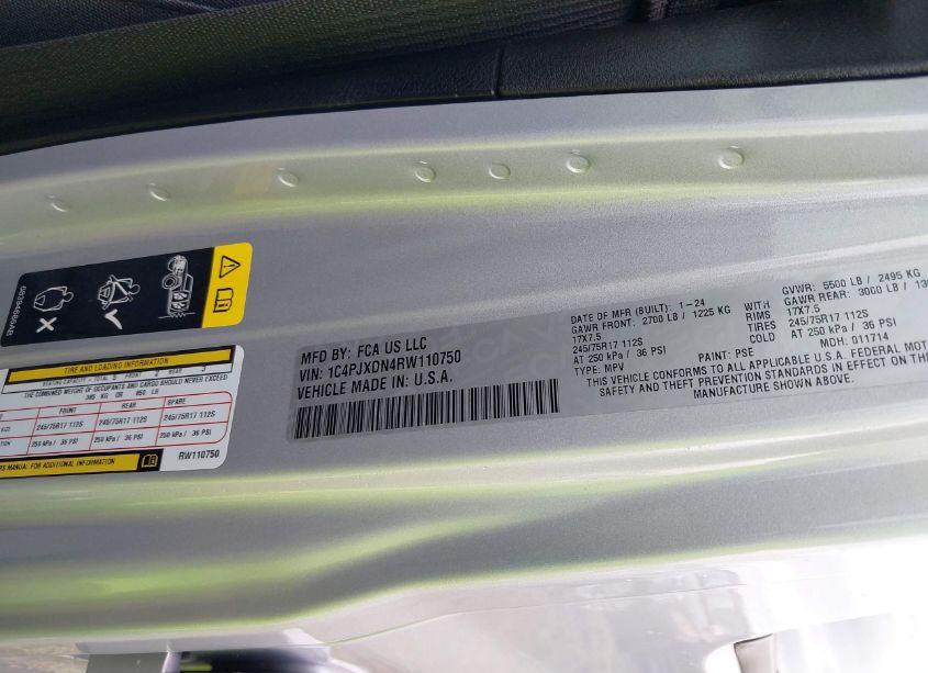 Photo 9 of 2024 Jeep Wrangler 4-DOOR SPORT S 4X4 (VIN 1C4PJXDN4RW110750)