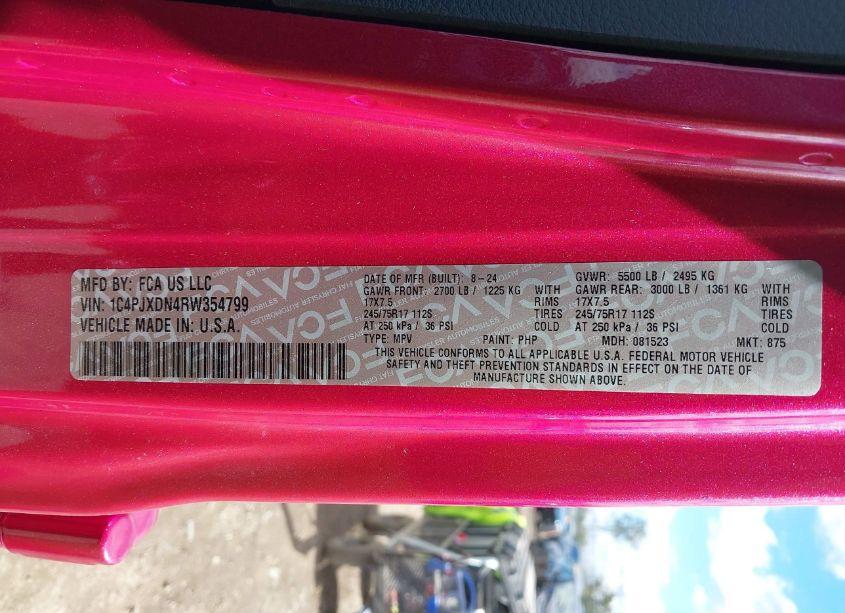 Photo 9 of 2024 Jeep Wrangler 4-DOOR SPORT S 4X4 (VIN 1C4PJXDN4RW354799)