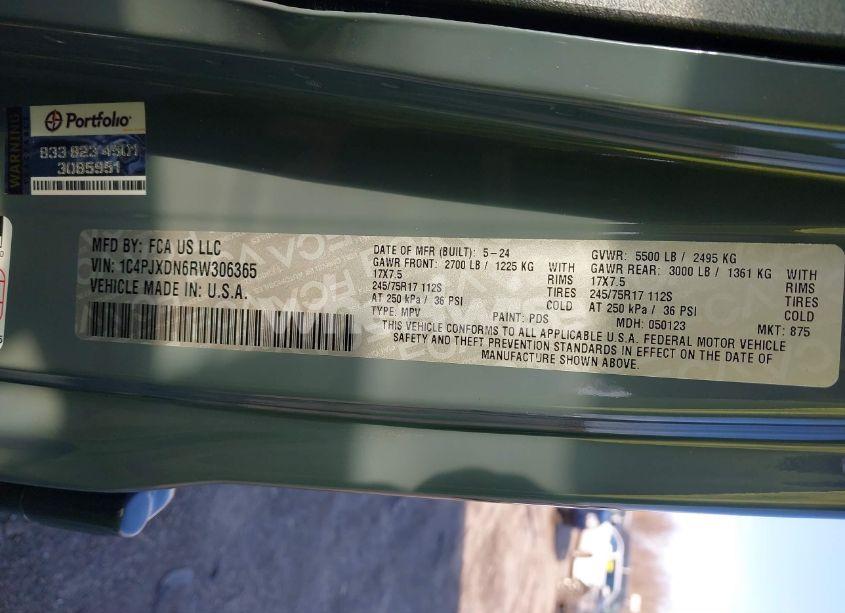 Photo 9 of 2024 Jeep Wrangler 4-DOOR SPORT S 4X4 (VIN 1C4PJXDN6RW306365)