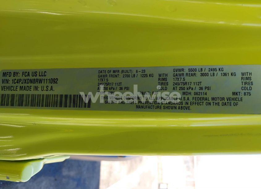 Photo 9 of 2024 Jeep Wrangler 4-DOOR SPORT S 4X4 (VIN 1C4PJXDN8RW111092)