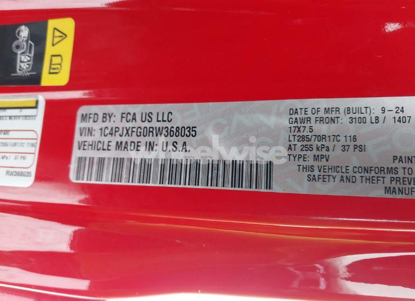 Photo 9 of 2024 Jeep Wrangler 4-DOOR RUBICON 4X4 (VIN 1C4PJXFG0RW368035)