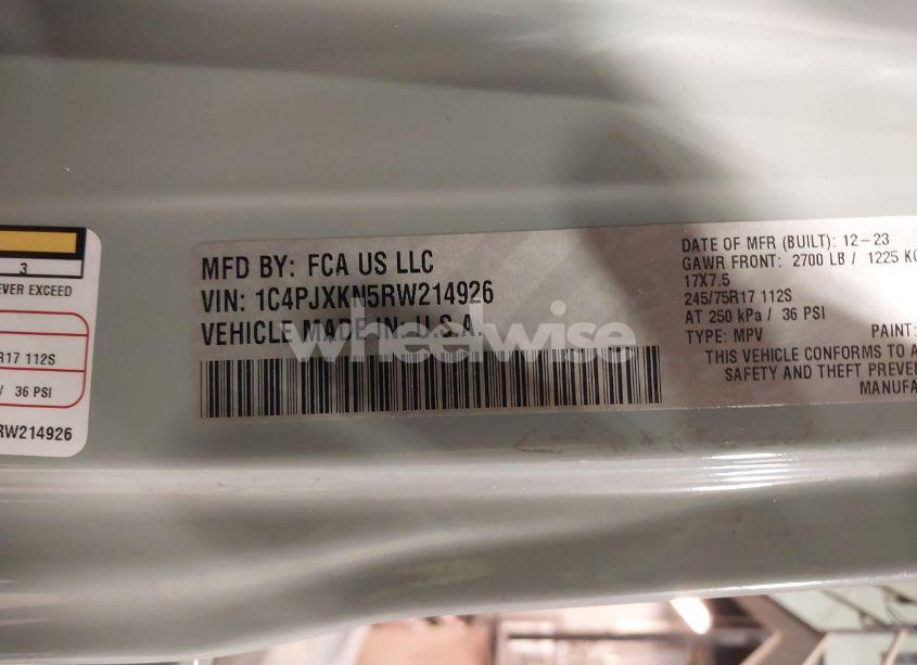 Photo 9 of 2024 Jeep Wrangler 4-DOOR SPORT RHD 4X4 (VIN 1C4PJXKN5RW214926)