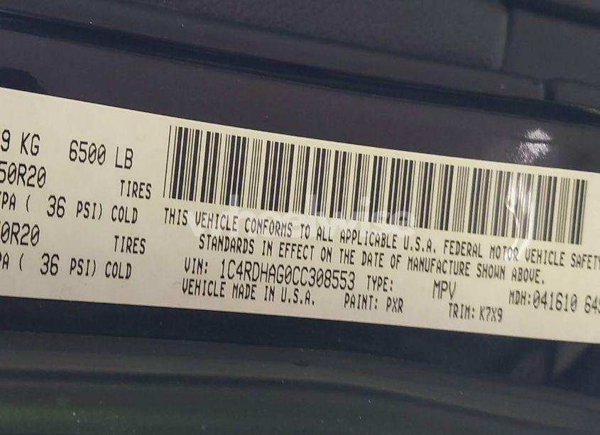 Photo 9 of 2012 Dodge Durango SXT (VIN 1C4RDHAG0CC308553)