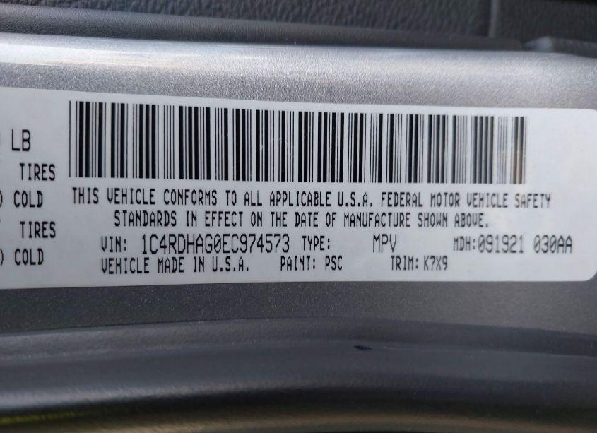 Photo 9 of 2014 Dodge Durango SXT (VIN 1C4RDHAG0EC974573)