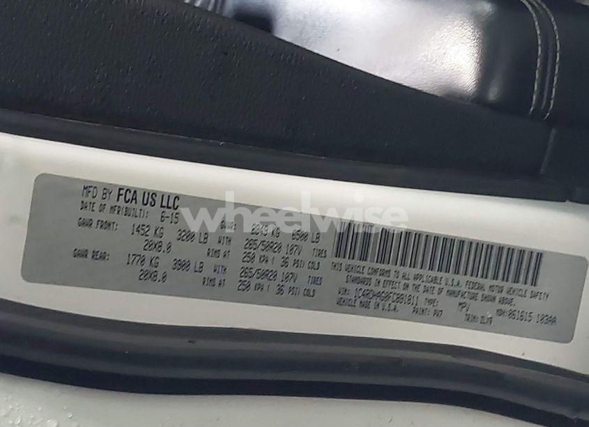 Photo 9 of 2015 Dodge Durango SXT (VIN 1C4RDHAG0FC891811)