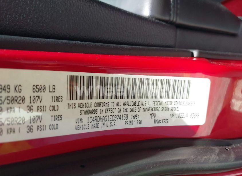 Photo 9 of 2014 Dodge Durango SXT (VIN 1C4RDHAG1EC974159)