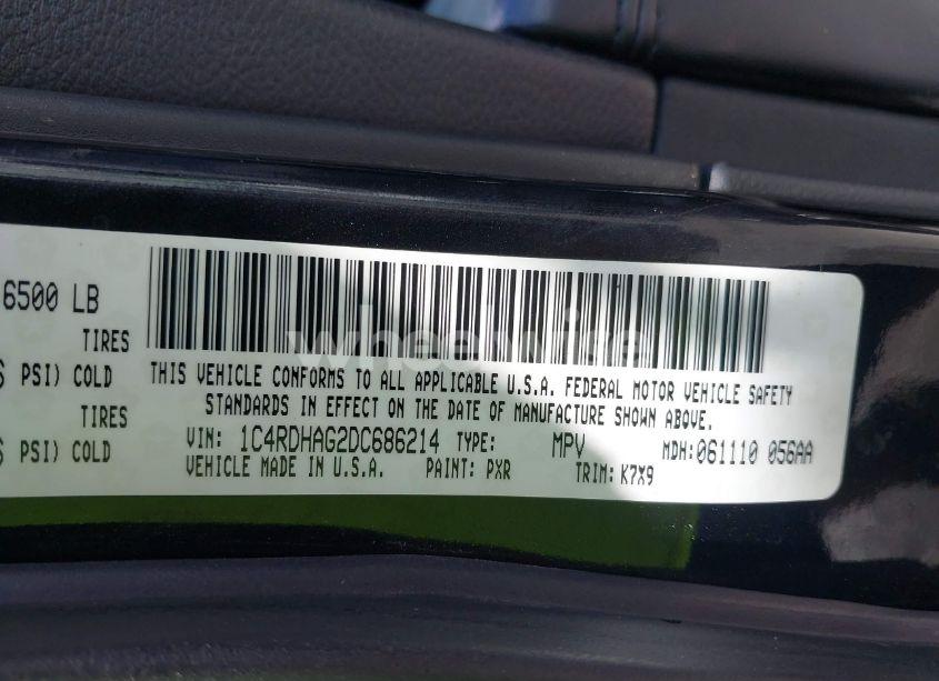 Photo 9 of 2013 Dodge Durango SXT (VIN 1C4RDHAG2DC686214)