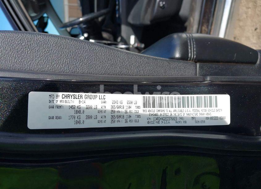 Photo 9 of 2014 Dodge Durango SXT (VIN 1C4RDHAG2EC576023)