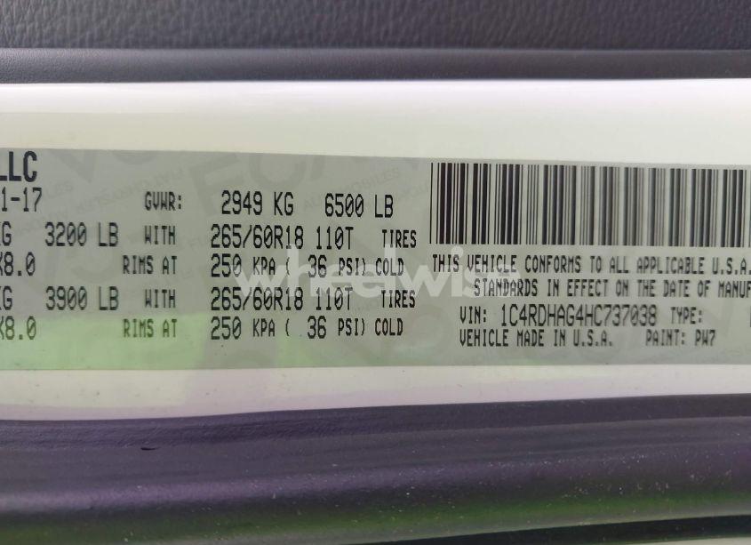 Photo 9 of 2017 Dodge Durango SXT RWD (VIN 1C4RDHAG4HC737038)