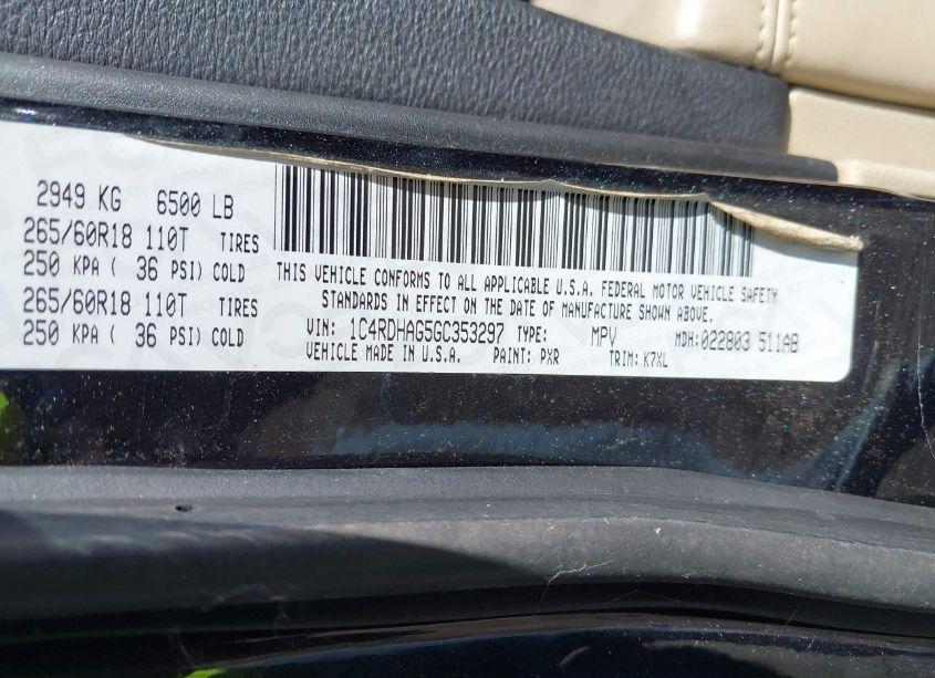 Photo 9 of 2016 Dodge Durango SXT (VIN 1C4RDHAG5GC353297)