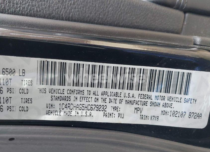 Photo 9 of 2017 Dodge Durango SXT RWD (VIN 1C4RDHAG5HC679232)