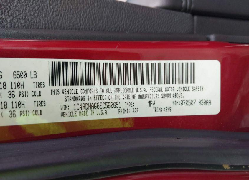 Photo 9 of 2014 Dodge Durango SXT (VIN 1C4RDHAG6EC560651)