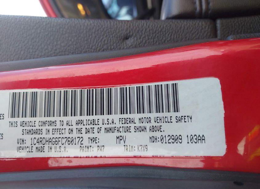 Photo 9 of 2015 Dodge Durango SXT (VIN 1C4RDHAG6FC760172)