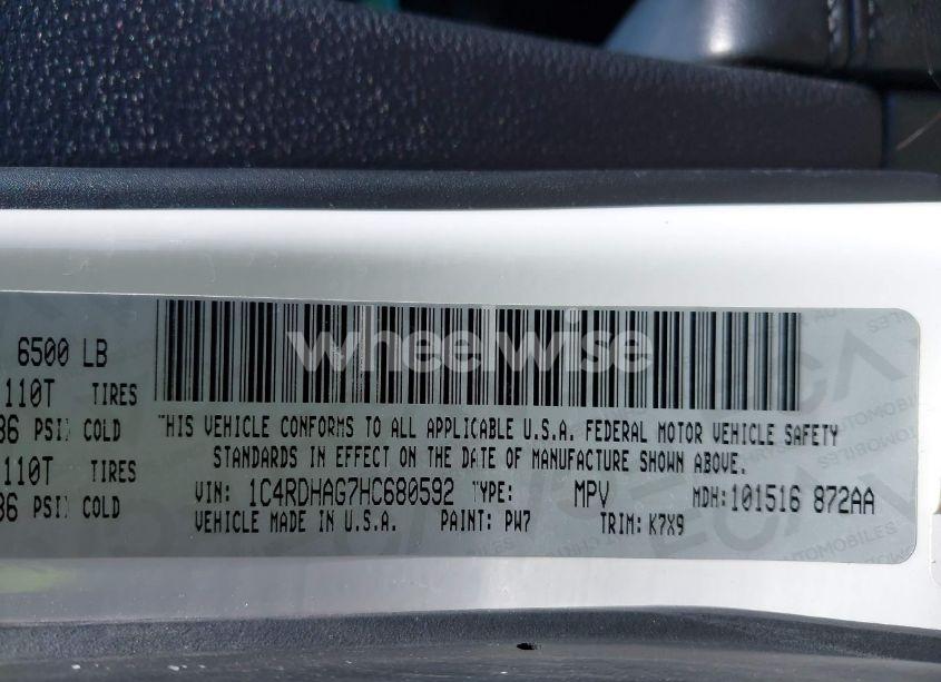 Photo 9 of 2017 Dodge Durango SXT RWD (VIN 1C4RDHAG7HC680592)