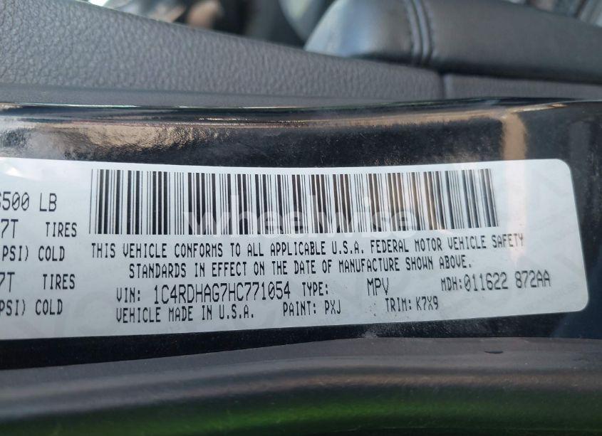 Photo 9 of 2017 Dodge Durango SXT RWD (VIN 1C4RDHAG7HC771054)