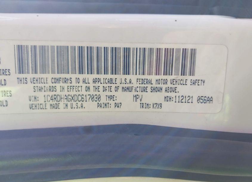 Photo 9 of 2013 Dodge Durango SXT (VIN 1C4RDHAGXDC617030)