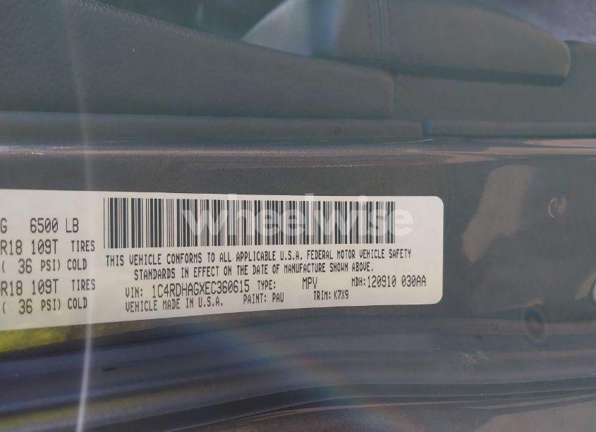 Photo 9 of 2014 Dodge Durango SXT (VIN 1C4RDHAGXEC360615)