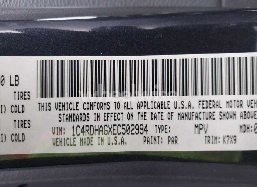 Photo 9 of 2014 Dodge Durango SXT (VIN 1C4RDHAGXEC502994)