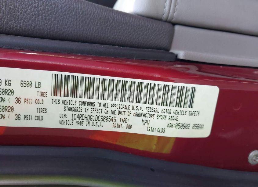 Photo 9 of 2013 Dodge Durango CREW (VIN 1C4RDHDG1DC680545)