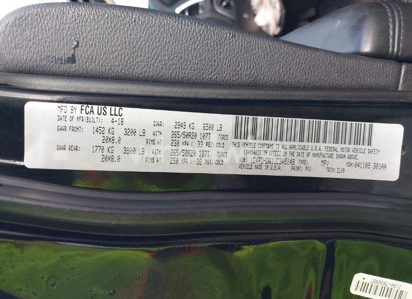 Photo 9 of 2018 Dodge Durango GT RWD (VIN 1C4RDHDG1JC345149)