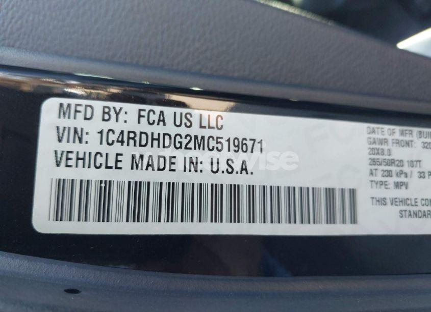 Photo 9 of 2021 Dodge Durango GT RWD (VIN 1C4RDHDG2MC519671)