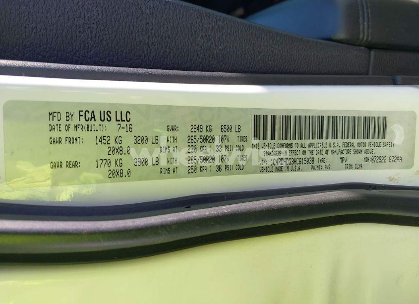 Photo 9 of 2017 Dodge Durango GT RWD (VIN 1C4RDHDG3HC615038)